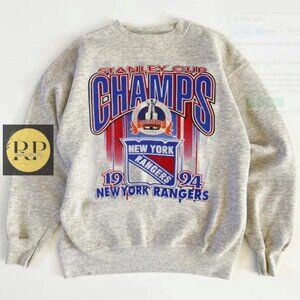 NHL New York Rangers Stanley Cup 1994 Ash Color Shirt Sweatshirt Retro